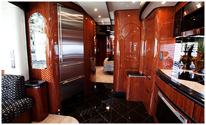 RV interior cleaning and detailing luxurious RV interior couch